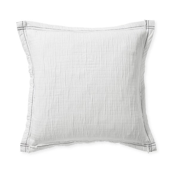 NWT Serena Lily Thayer Metelasse Euro Shams White